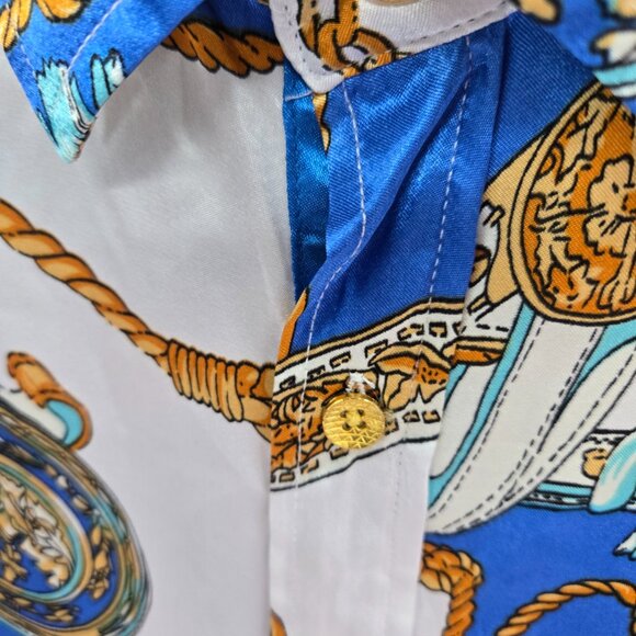 Ace of Diamond Long Sleeve Button Down Men's Shirt Large - Picture 4 of 7